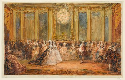 Receção na Galeria dos Espelhos de Versalhes de Joseph Navlet