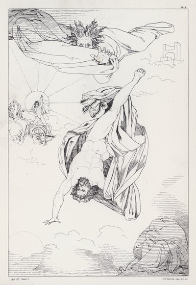 Shelleys Prometheus Unbound, Ato III, Cena 1 de Joseph Noel after Paton