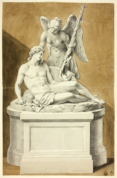 Monumento com Dead Warrior e Angel de Joseph Nollekens