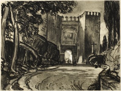 Um Portão de Segóvia de Joseph Pennell