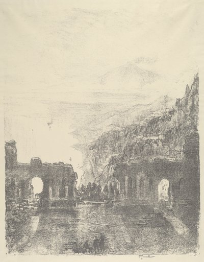 Aetna sobre Taormina de Joseph Pennell