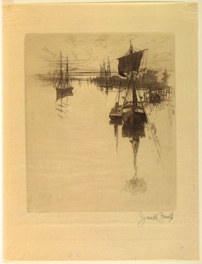 Abaixo da ponte da rua castanha de Joseph Pennell