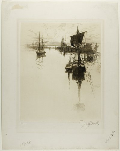 Abaixo da ponte da rua Chestnut, Filadélfia de Joseph Pennell