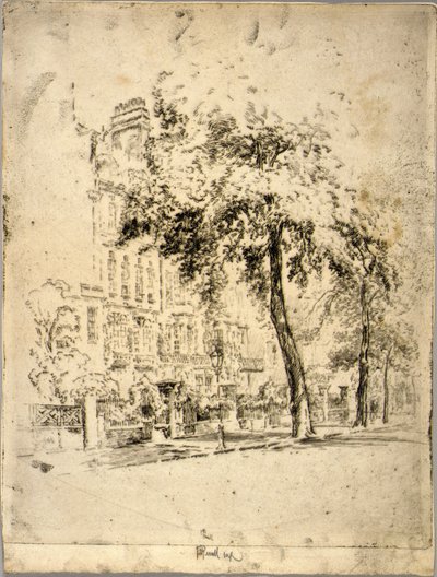 Árvore Grande--Cheyne Walk de Joseph Pennell