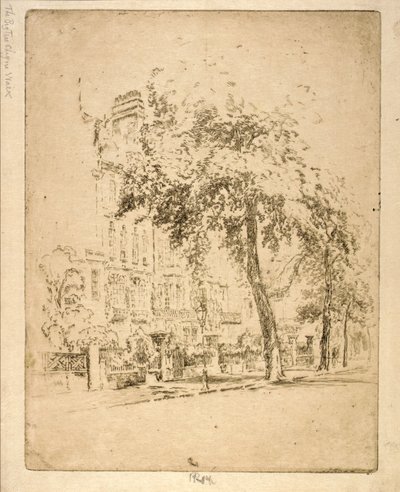 Árvore Grande--Cheyne Walk de Joseph Pennell