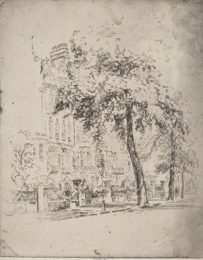 Big Tree, Cheyne Walk, 1906. de Joseph Pennell