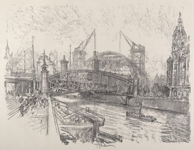 Construindo a Estação Friedrichstrasse de Joseph Pennell