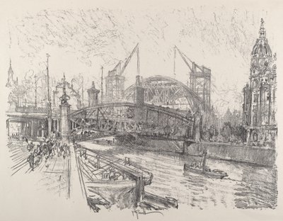 Construindo a Estação Friedrichstrasse de Joseph Pennell