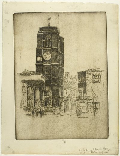 Torre da Igreja de Chelsea de Joseph Pennell