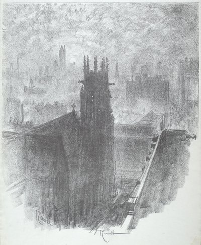 Igreja de Cristo, São Luís, 1919. de Joseph Pennell