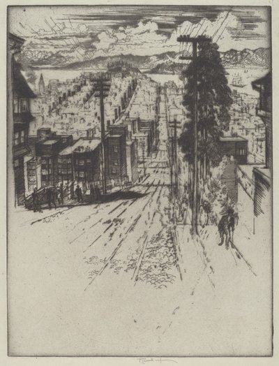 Down and Up the Hills to the Bay, San Francisco de Joseph Pennell