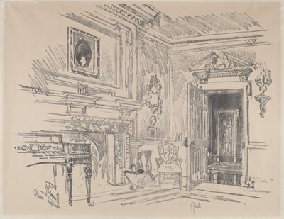 Sala de estar em Cliveden de Joseph Pennell