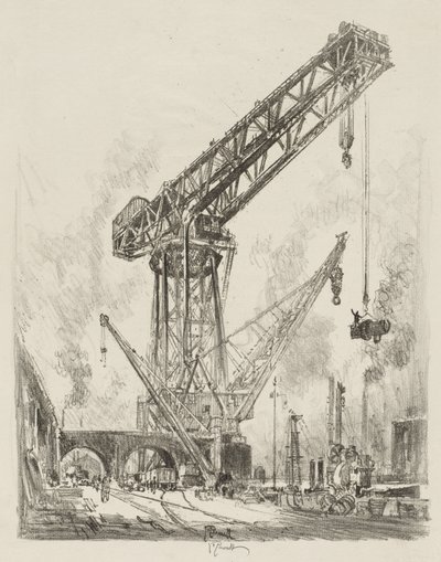 Trabalho de Guerra Inglês: Feito na Alemanha, The Great Crane de Joseph Pennell