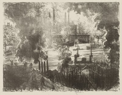 Trabalho de Guerra Inglês: Rio de Munições de Joseph Pennell