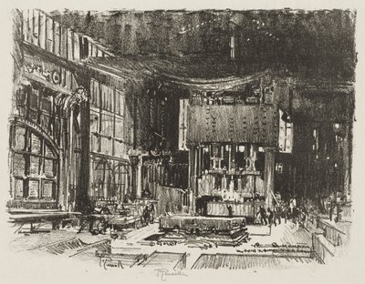 Inglês Trabalho de Guerra: Os Acólitos Preparando o Altar do Deus da Guerra de Joseph Pennell