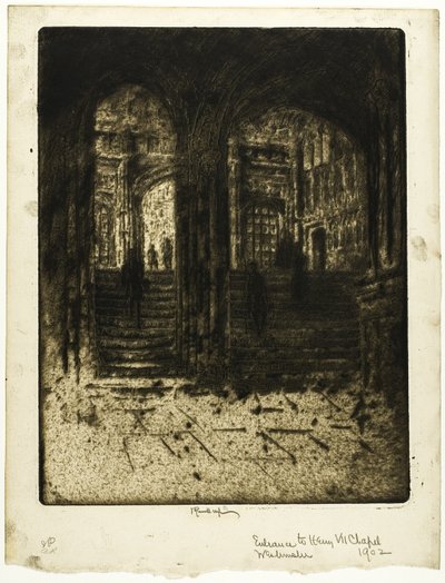 Entrada da Capela de Henrique VII, Westminster de Joseph Pennell