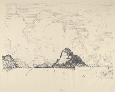 Entrada do Canal a partir do Pacífico, 1912. de Joseph Pennell