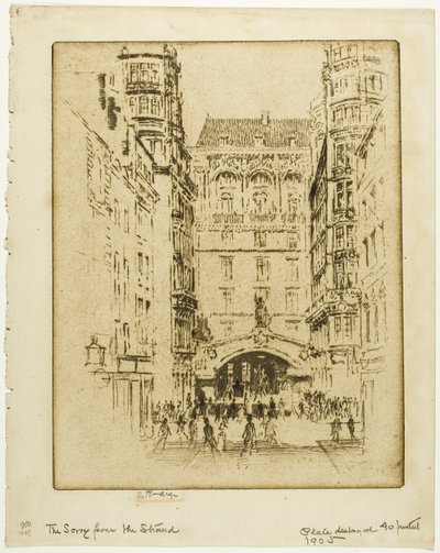 Entrada para o Savoy Hotel de Joseph Pennell