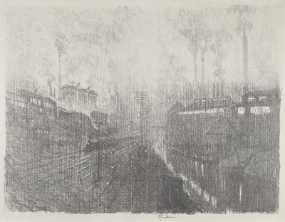 Noite no País das Munições, 1916. de Joseph Pennell
