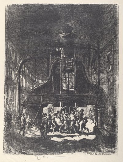 Forjando Conchas, Os Escravos da Roda, 1917. de Joseph Pennell