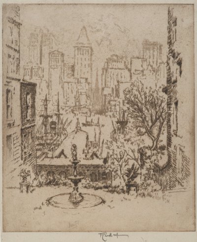 Da Clark Street a Wall Street, 1924 de Joseph Pennell