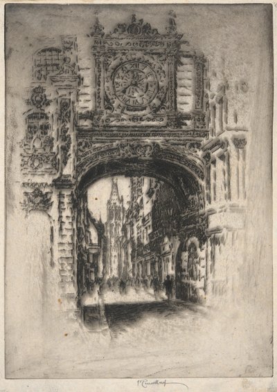 Relógio Grande; Rouen de Joseph Pennell