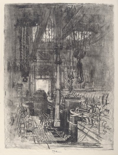 Gun Pit, No.II, 1917. de Joseph Pennell