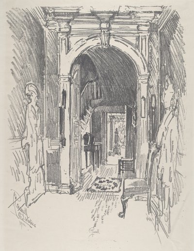 Corredor do Dr. Wister, 1912. de Joseph Pennell