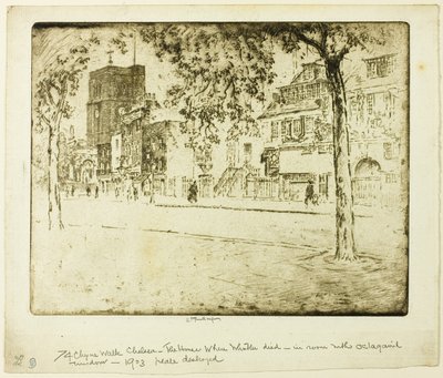 Casa onde Whistler morreu de Joseph Pennell