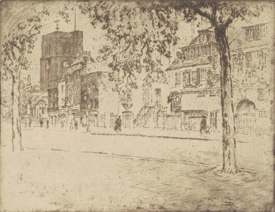 Casa onde Whistler morreu, 1904. de Joseph Pennell