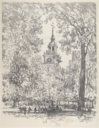Praça da Independência e a State House de Joseph Pennell