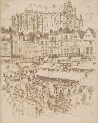 Place, Beauvais, 1907. de Joseph Pennell