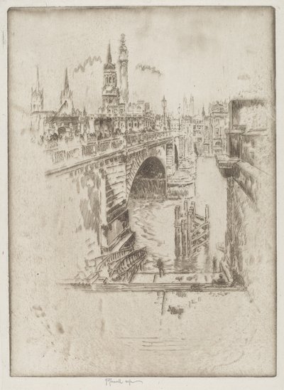 Escadas da ponte de Londres de Joseph Pennell