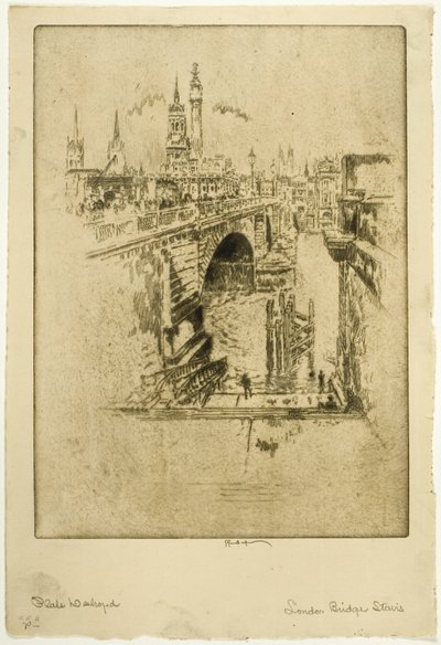 Escadas da ponte de Londres de Joseph Pennell