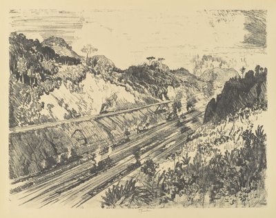 Olhando para cima o corte de Bas Opispo de Joseph Pennell