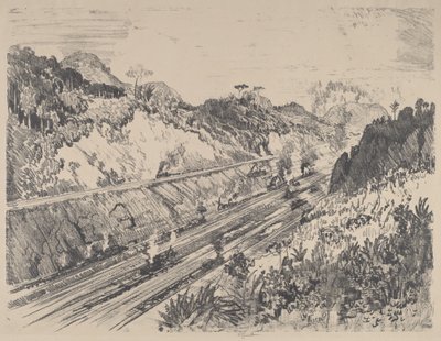 Olhando para o corte de Bas Obispo de Joseph Pennell