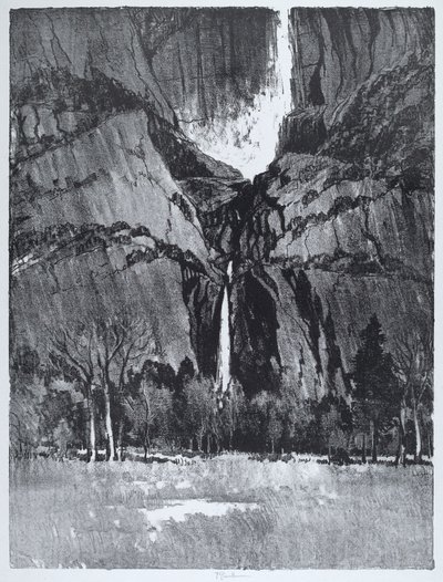 Lower Falls, Yosemite, 1912. de Joseph Pennell
