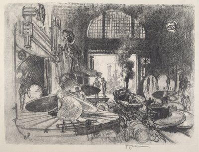Fazendo pás de hélice de Joseph Pennell
