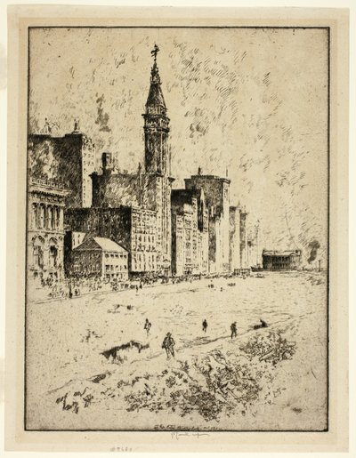 Michigan Avenue, Chicago (The City Dirtyful) de Joseph Pennell