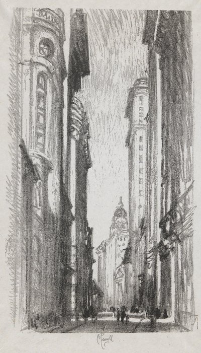 Rua Nassau, nº 5 na Colecção Iconophie Club de Joseph Pennell