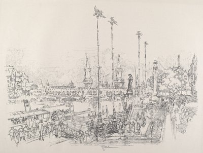 Ponte Oberbaum, Berlim, 1921. de Joseph Pennell