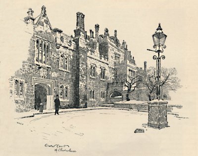 Old Charterhouse: O Tribunal dos Mestres, 1886 de Joseph Pennell