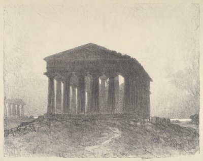 Paestum, noite, 1913. de Joseph Pennell