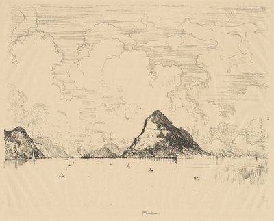 Panamá: Entrada do Canal do Pacífico, 1912. de Joseph Pennell