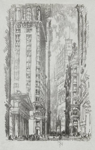 Pine Street, nº 6 na coleção Iconophile Club de Joseph Pennell