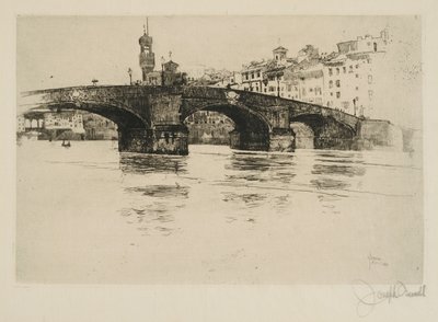 Ponte Santa Trinita, Florença de Joseph Pennell