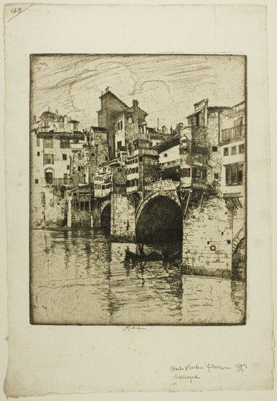 Ponte Vecchio, Florença de Joseph Pennell