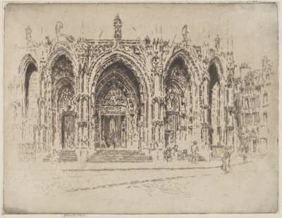 Pórtico de San Maclou, Rouen de Joseph Pennell