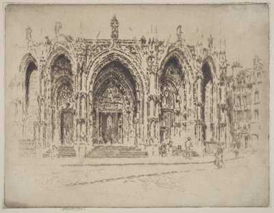Pórtico de Saint-Maclou, Ruão de Joseph Pennell