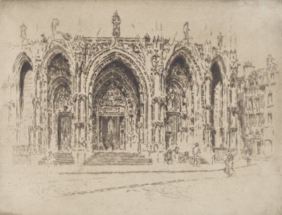 Varanda de San Maclou, Rouen, 1907. de Joseph Pennell